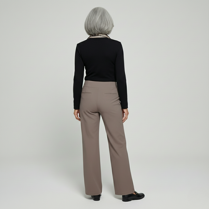 Le Pantalon Céline | Tissu stretch confortable & Taille haute amincissante