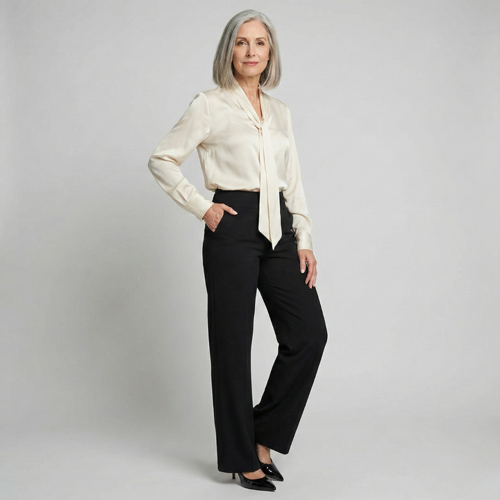 Le Pantalon Céline | Tissu stretch confortable & Taille haute amincissante