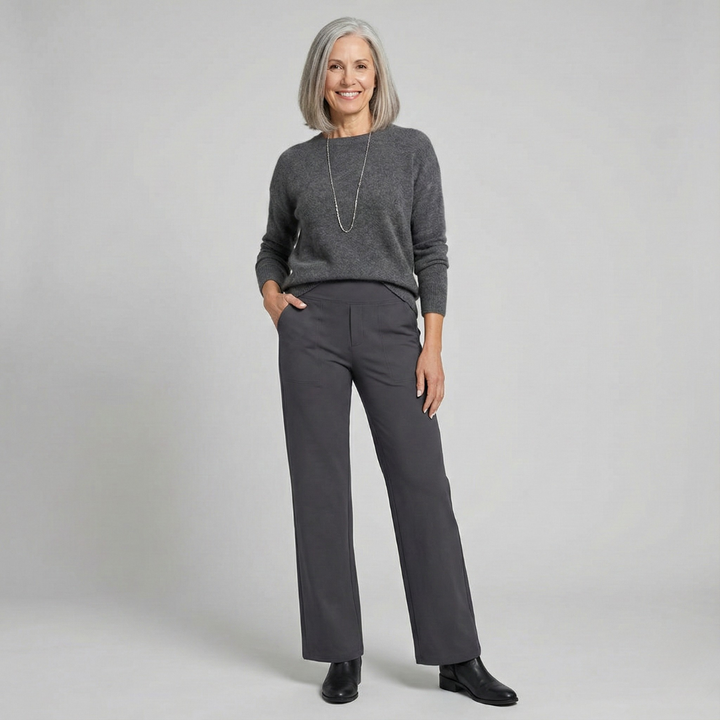 Le Pantalon Céline | Tissu stretch confortable & Taille haute amincissante