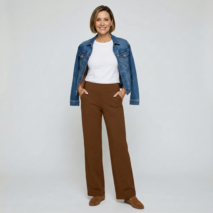 Le Pantalon Céline | Tissu stretch confortable & Taille haute amincissante