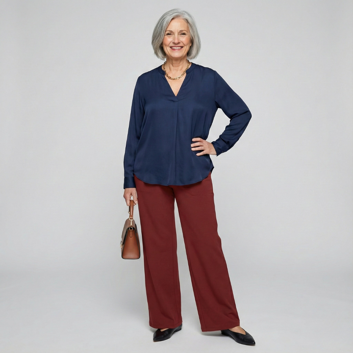 Le Pantalon Céline | Tissu stretch confortable & Taille haute amincissante