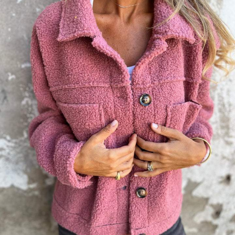 Aurore | Veste en sherpa à boutons