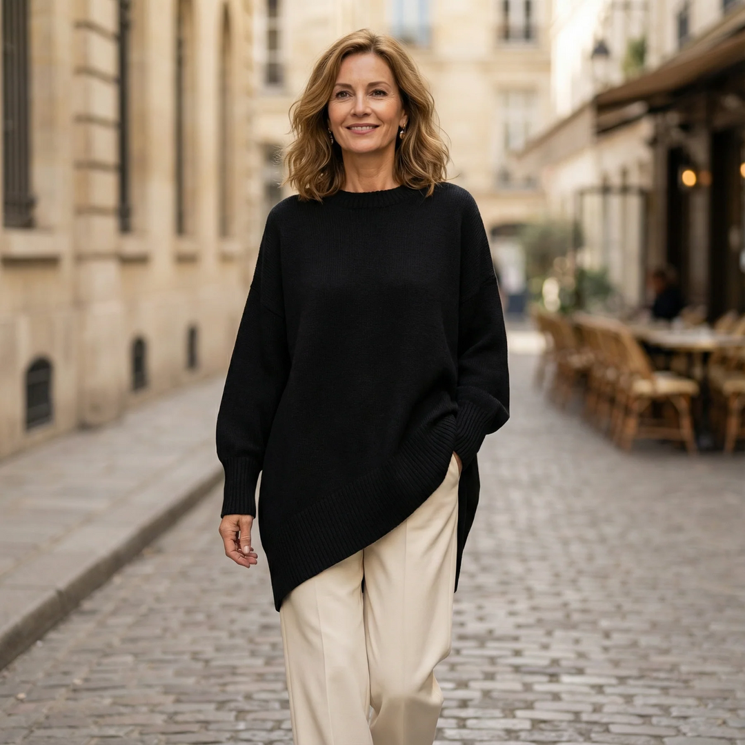 Maria | Pull long en cachemire coupe ample
