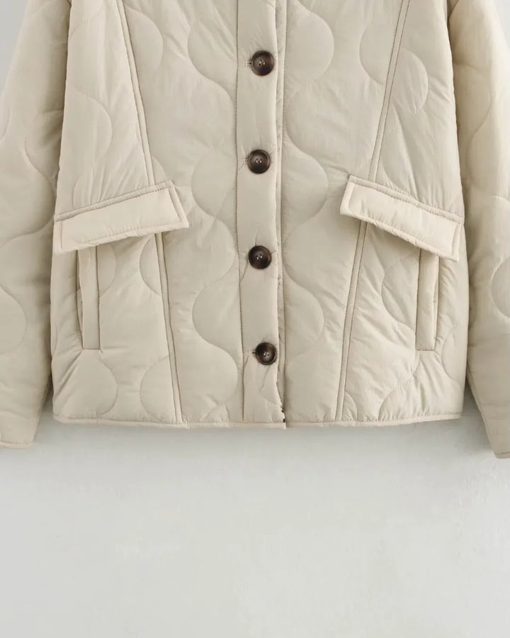 Brigitte Bordeaux | Veste matelassée chaude avec détail léopard