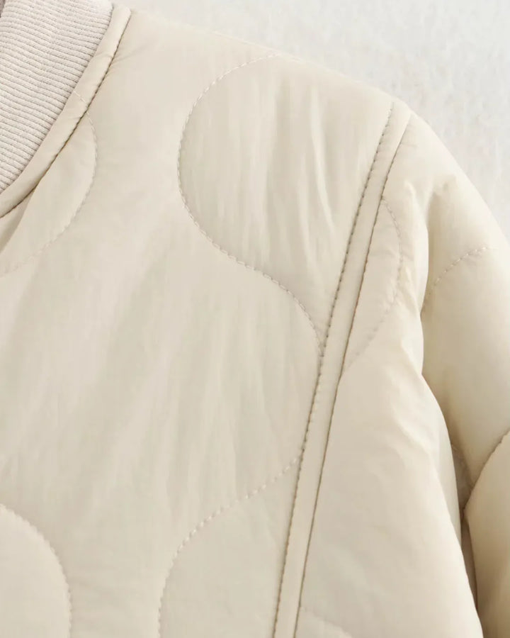 Brigitte Bordeaux | Veste matelassée chaude avec détail léopard