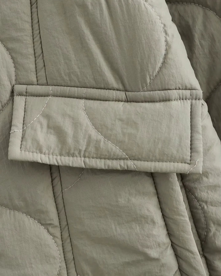 Brigitte Bordeaux | Veste matelassée chaude avec détail léopard