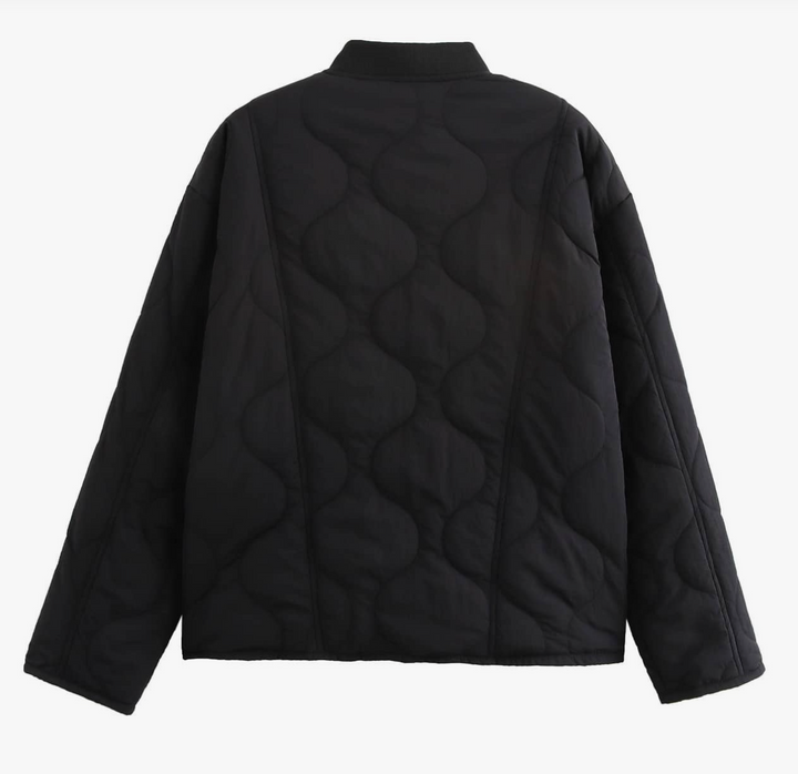 Brigitte Bordeaux | Veste matelassée chaude avec détail léopard